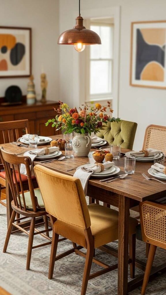 Mix Chair Styles for a Less Staged Look