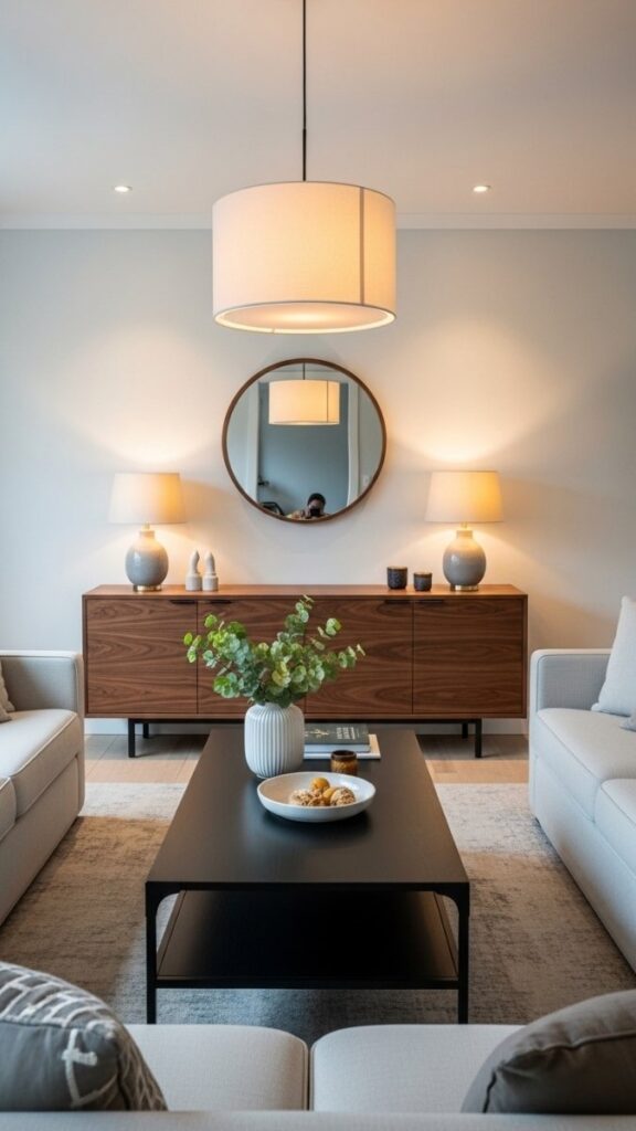 Mix One Dark Accent Piece Into a Light Room