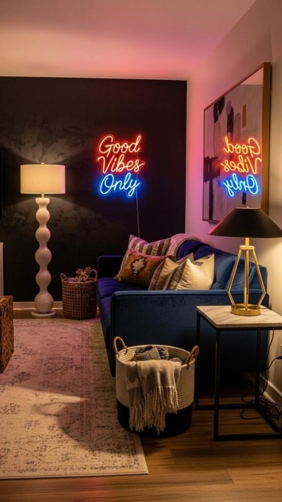 Neon or LED Sign as a Statement Piece