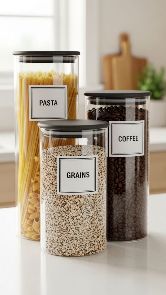 Open Jar Storage for Dry Goods