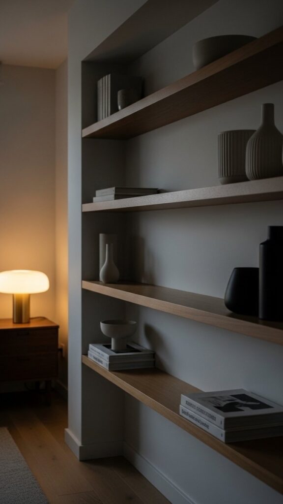 Open Shelving With Intentional Negative Space