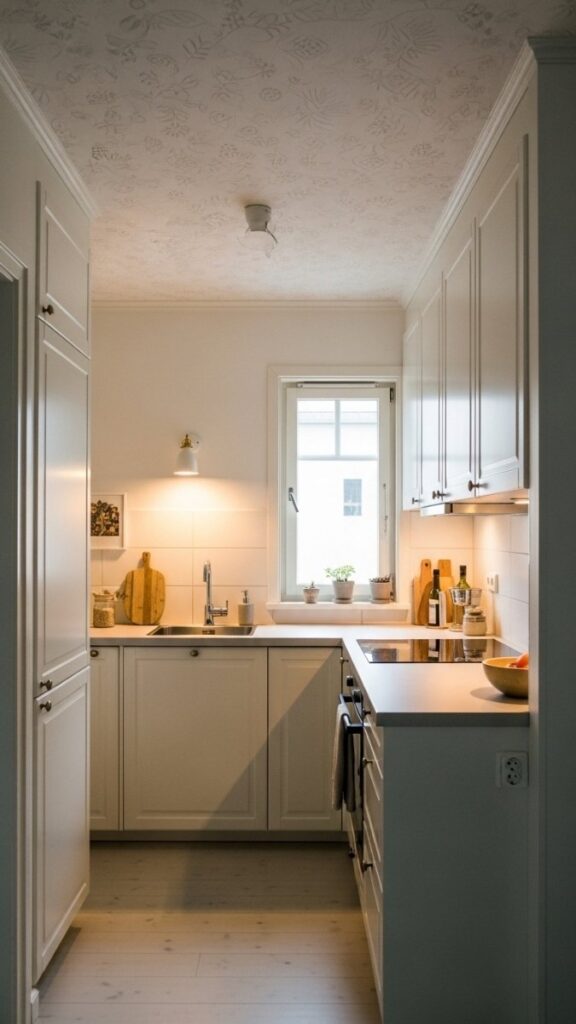 Painting or Wallpapering the Ceiling in a Pattern or Color