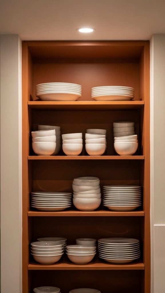 Painting the Inside of Cabinets or Shelves an Accent Color