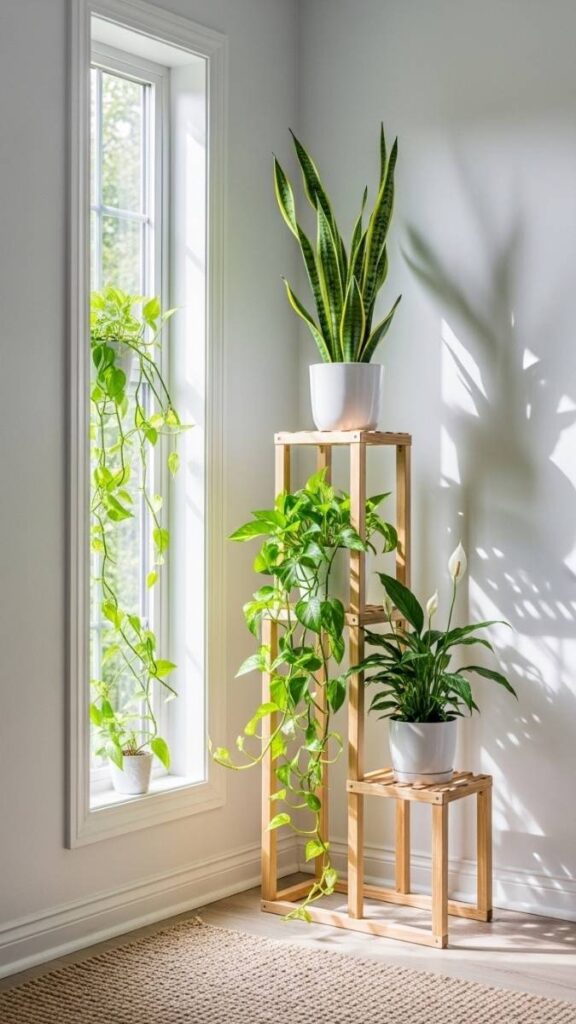 Place a Plant Stand Near a Window to Maximize Growth and Decor