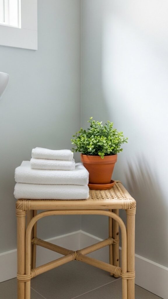 Place a Small Bench or Stool in the Corner