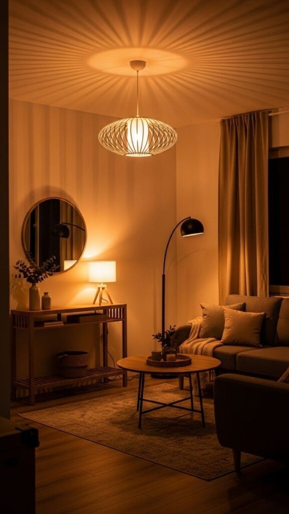 Place Lighting at Multiple Heights to Layer the Room