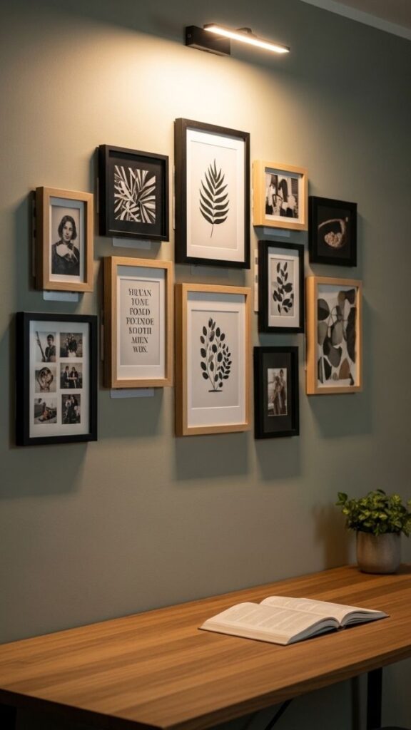 Renter-Friendly Gallery Wall Using Adhesive Strips