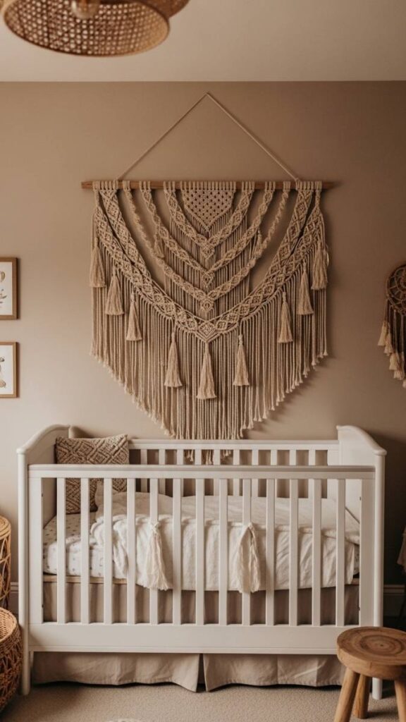 Soft Rope Wall Art Above the Crib