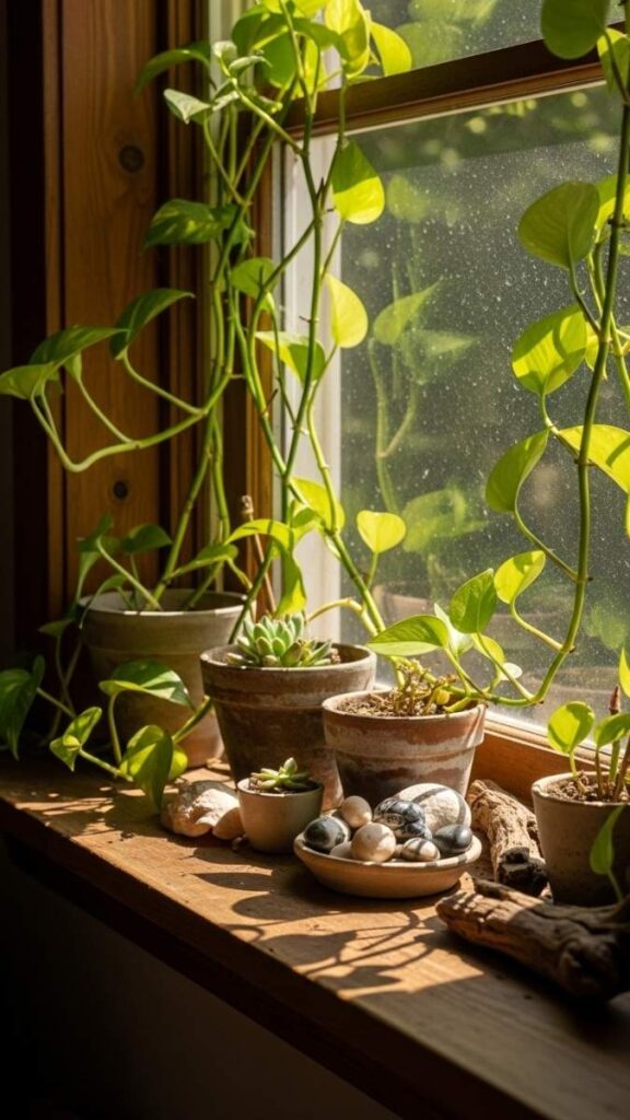 Style a Windowsill With Trailing Plants and Collected Objects