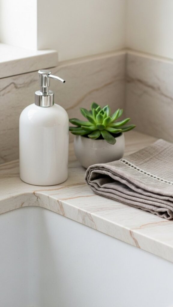 Style the Space Beside the Sink Thoughtfully