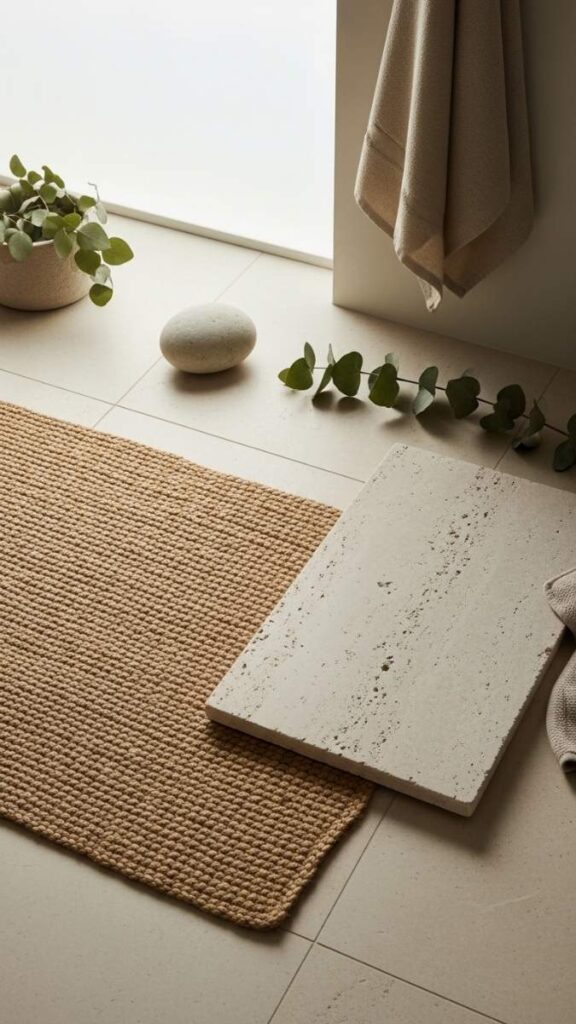 Swap Out the Bath Mat for a Natural Fiber or Stone Option