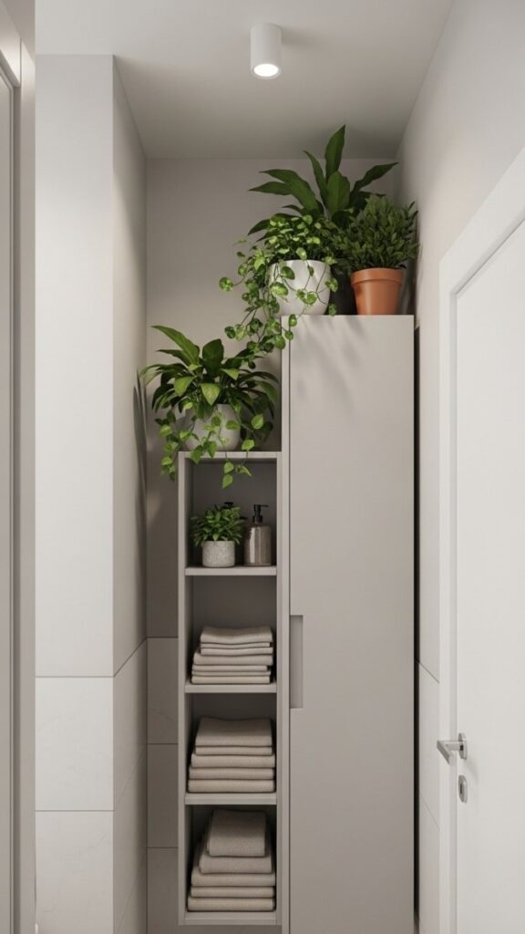 Tall Vertical Storage to Draw the Eye Upward