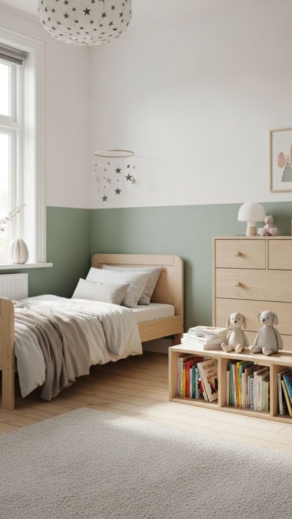 Two-Tone Wall Paint at Dado Rail Height