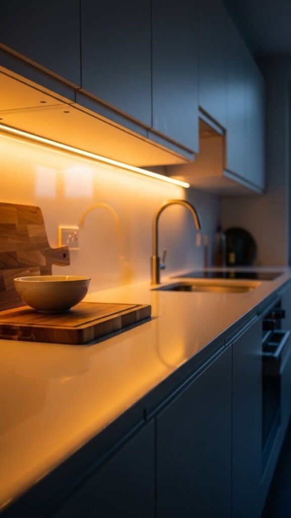 Under-Cabinet Lighting as an Organizational Tool