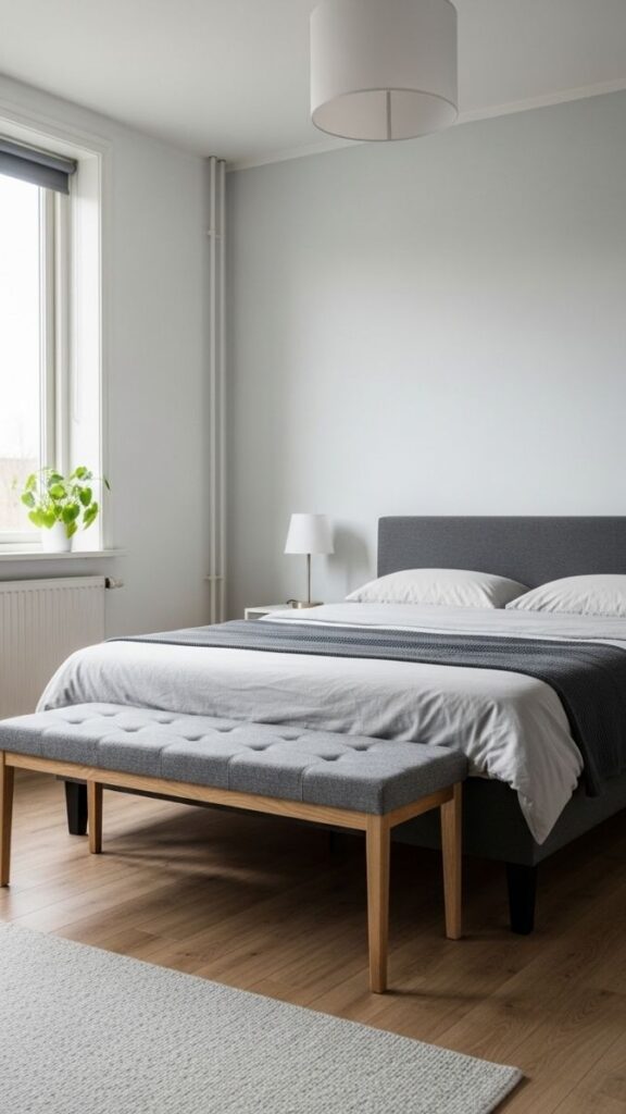 Use a Bench at the End of the Bed Instead of a Chest