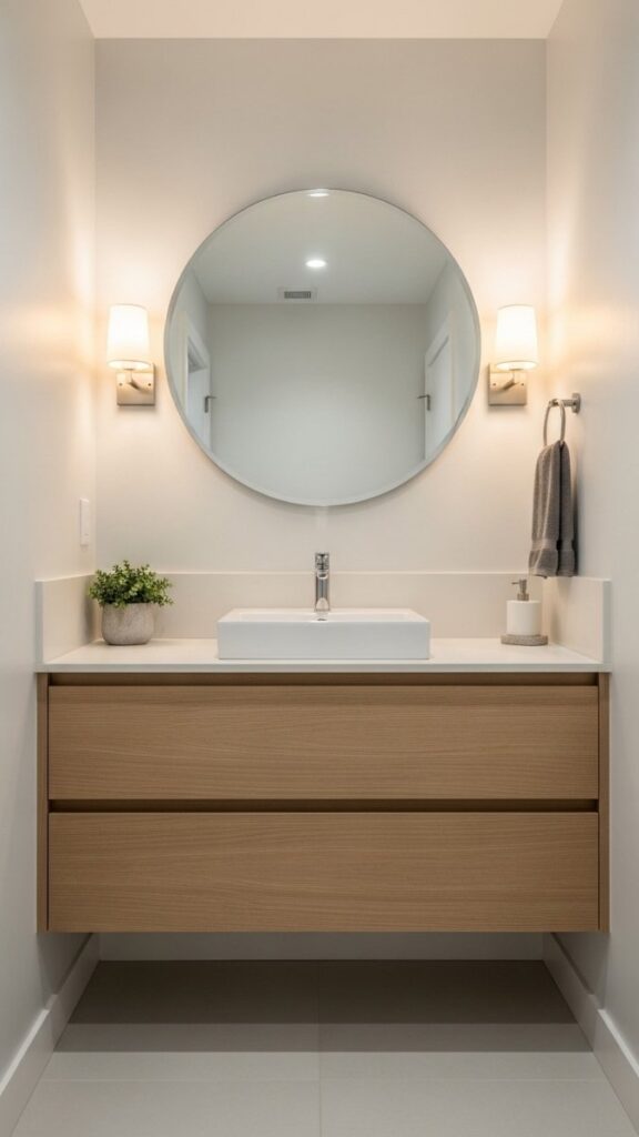 Use a Floating Vanity to Open Up Floor Space