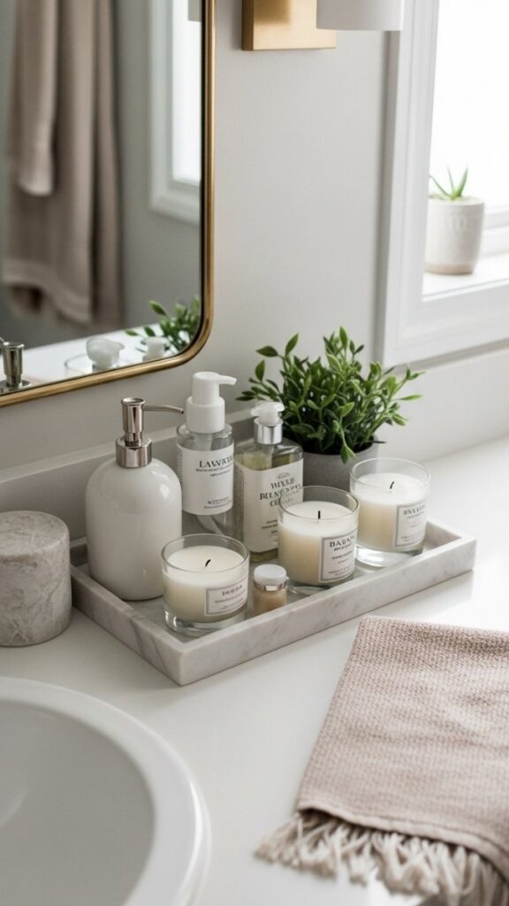 Use a Tray System on the Counter to Organize and Contain