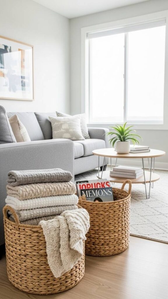 Use Baskets as Closed Storage