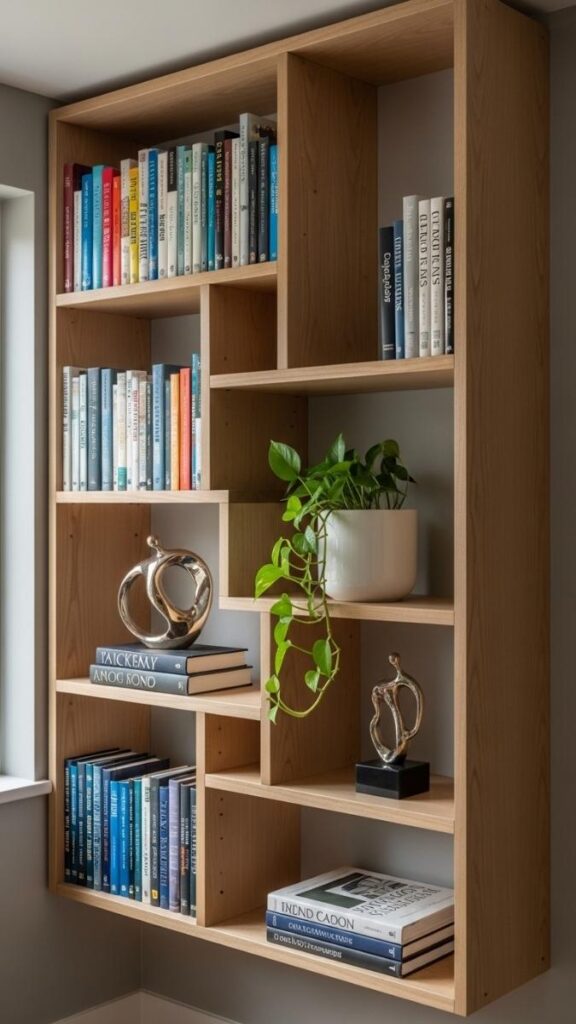Use Bookshelves as Decor With a Mix of Books, Objects, and Empty Space