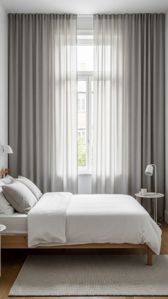 Use Curtains Floor-to-Ceiling to Make Windows Feel Larger