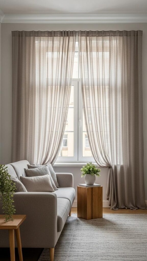 Use Curtains Mounted High and Wide