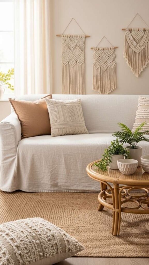 Use Linen Slipcovers to Soften a Boxy or Formal Sofa