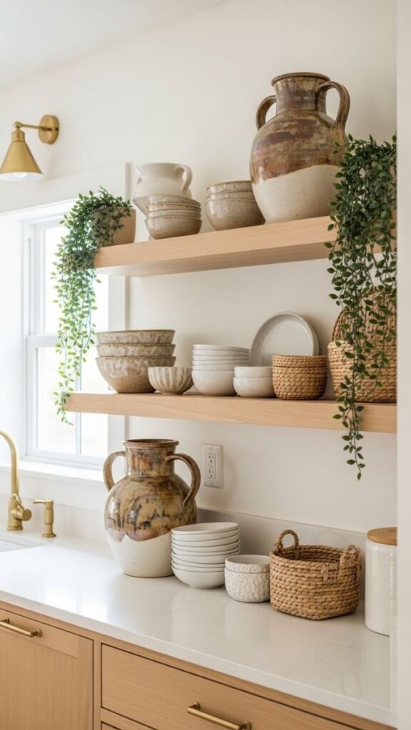 Use One Statement Piece to Anchor Each Shelf