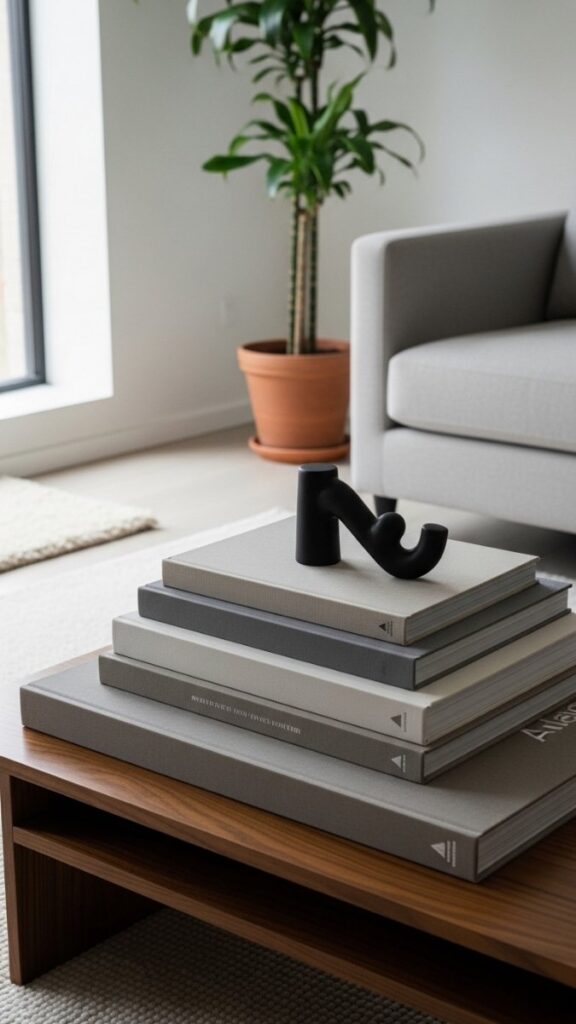 Use Stacked Books as a Coffee Table Surface or Riser