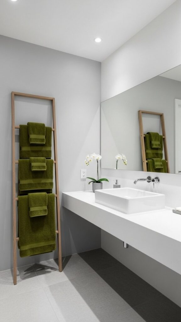 Use Towels as a Color Layer Instead of Buying New Accessories