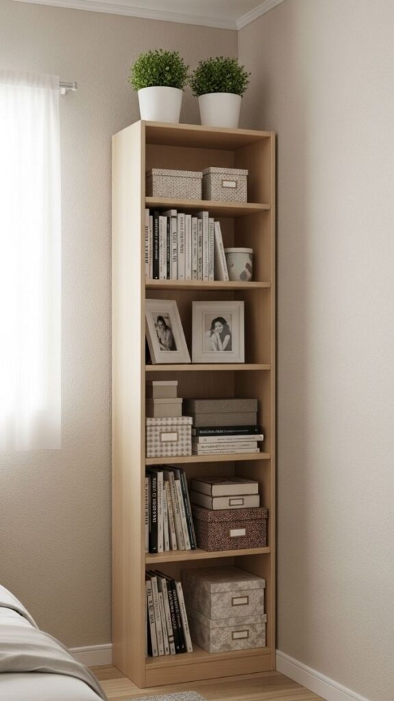 Use Vertical Storage Solutions to Keep Small Bedrooms Functional