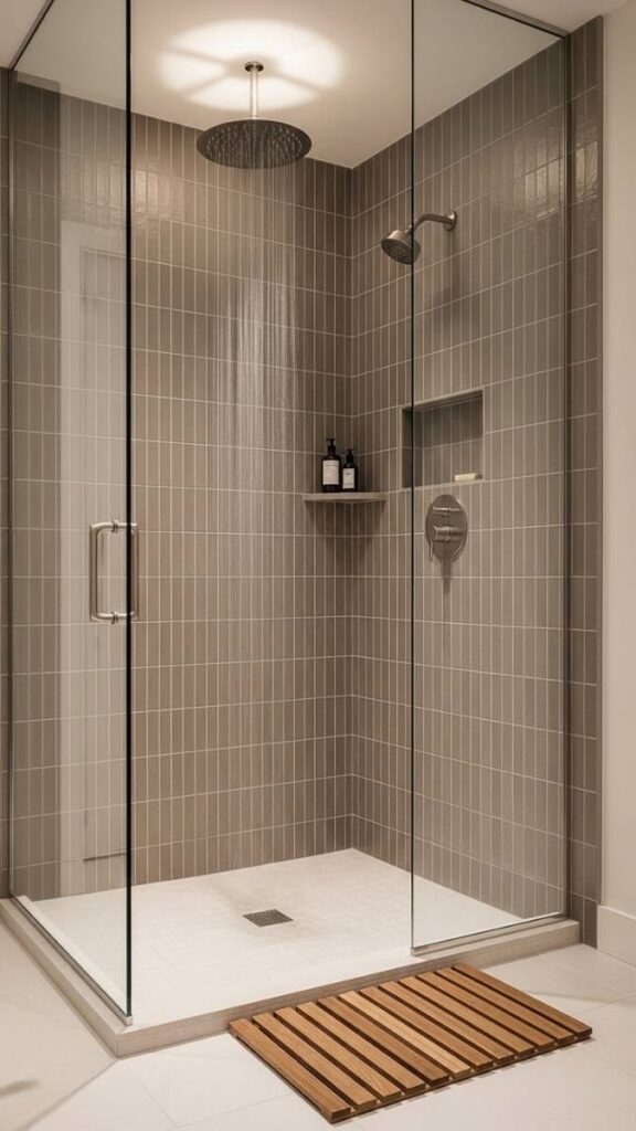 Vertical Tile Laid in a Herringbone or Stacked Pattern