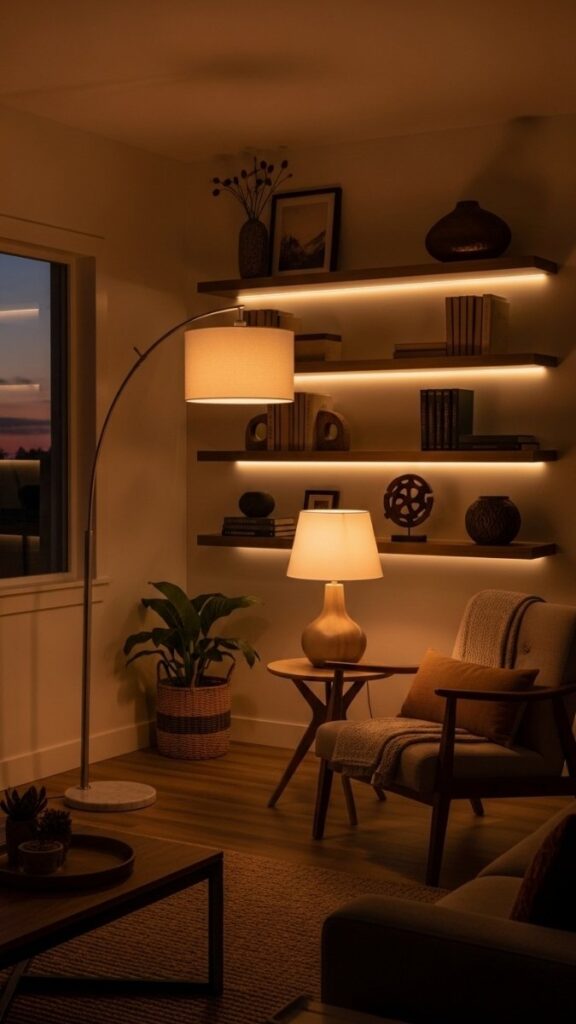 Warm Lighting in Layers Instead of One Overhead Light