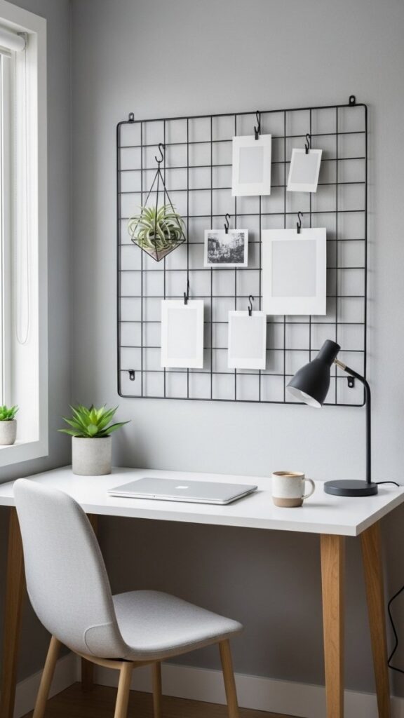 Wire Grid Panel for a Minimal Pegboard Alternative