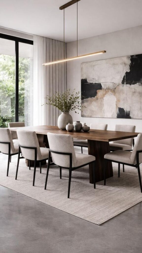 A Concrete or Stone Table With Soft Seating