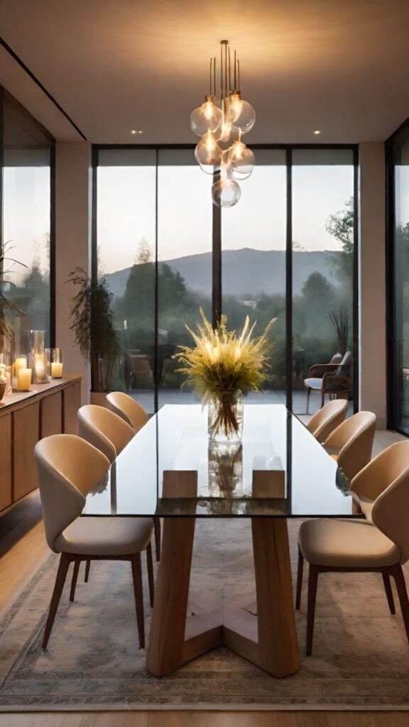 A Grouping of Varying-Height Glass Candleholders