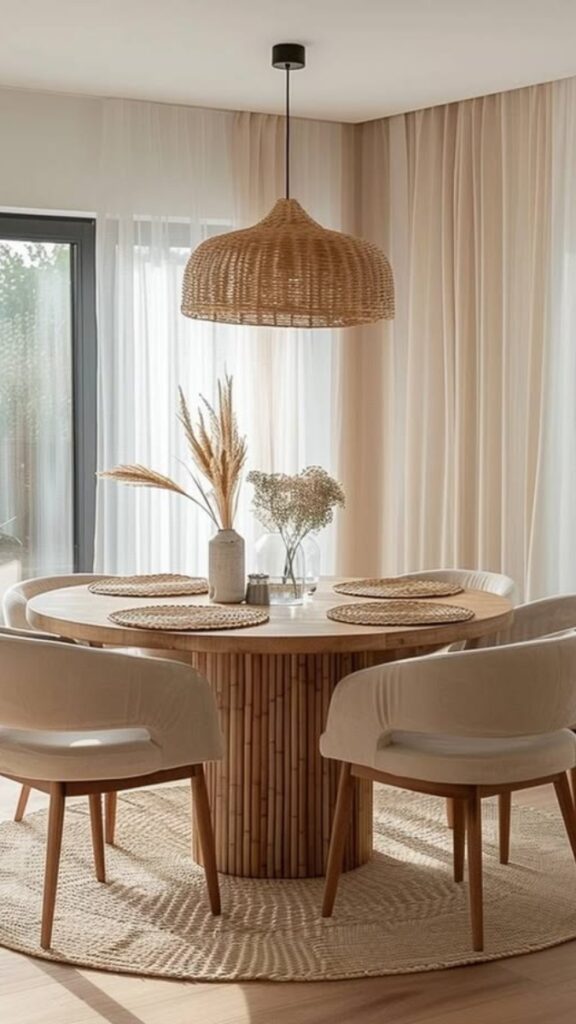A Jute or Sisal Rug That Anchors the Whole Setup