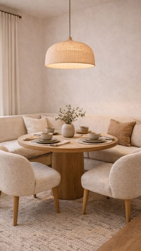 A Sculptural Pendant Over a Dining Nook or Smaller Table
