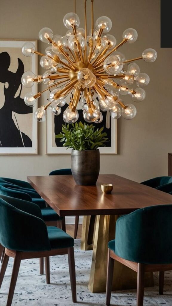 A Velvet or Boucle Upholstered Bench as a Third Seating Option