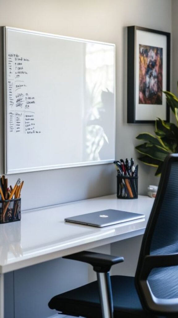 Add a Small Whiteboard Panel for Daily Planning Without Paper Waste