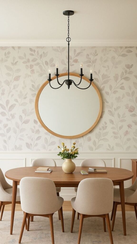 Botanical or Maximalist Wallpaper on One Wall
