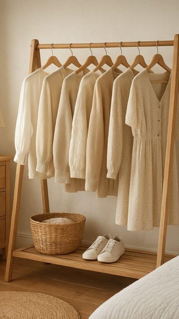 26 Montessori Kids Room Setup Ideas That Actually Work in Real Homes 4 Child-Height Hanging Rail for Independent Dressing