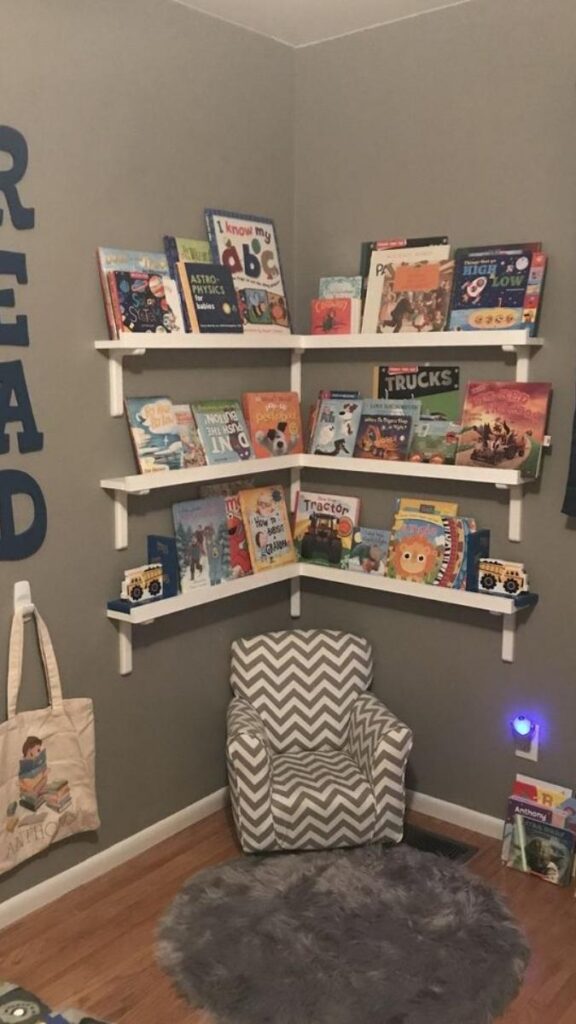 24 Kids Room Storage Ideas That Actually Keep the Chaos Under Control 7 Corner Shelving Unit to Use Awkward Room Angles