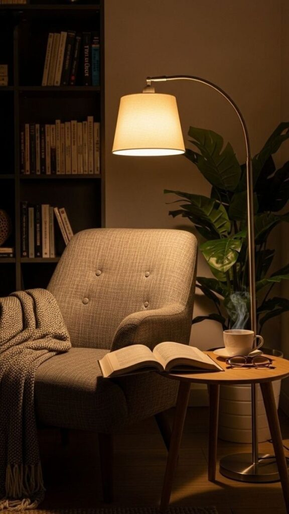 Create a Reading Corner Adjacent to the Desk for Active Mental Breaks