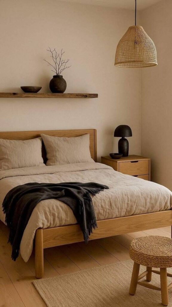 26 Montessori Kids Room Setup Ideas That Actually Work in Real Homes 2 Floor-Level Bed Frame With Open Access on Both Sides
