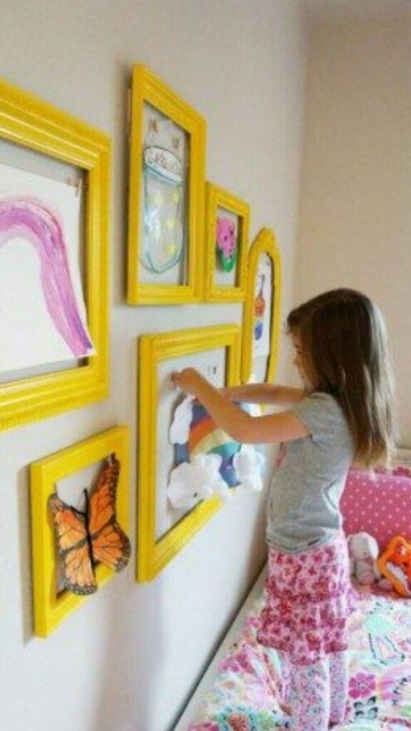 Gallery Wall at Lower Height for Kids Scale