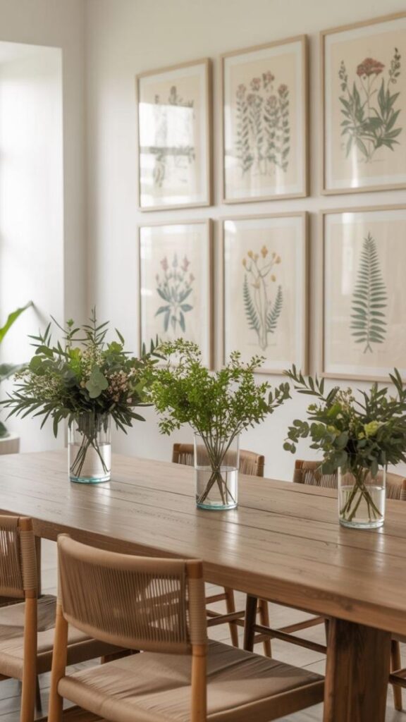 Grouped Bud Vases in Odd Numbers with Single Stem Flowers