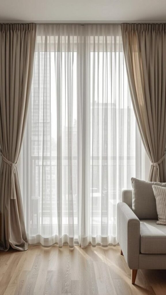 Hang a Simple Curtain to Create a Visual Boundary in a Shared Space