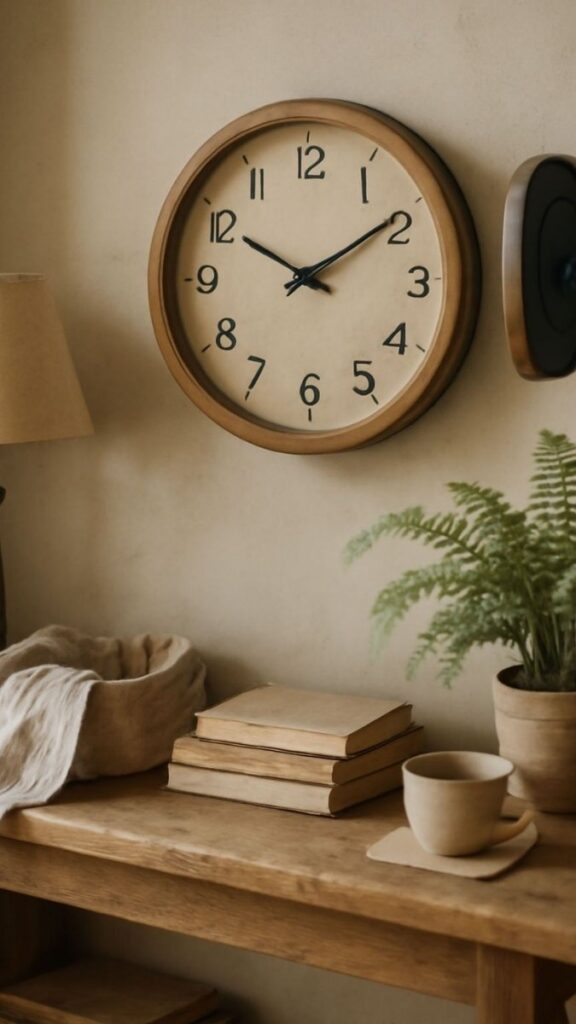 Hang a Wall Clock With a Simple Face to Anchor the Room Without Adding Clutter