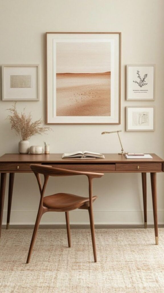 Hang One Large Art Print Above the Desk Instead of a Gallery Wall