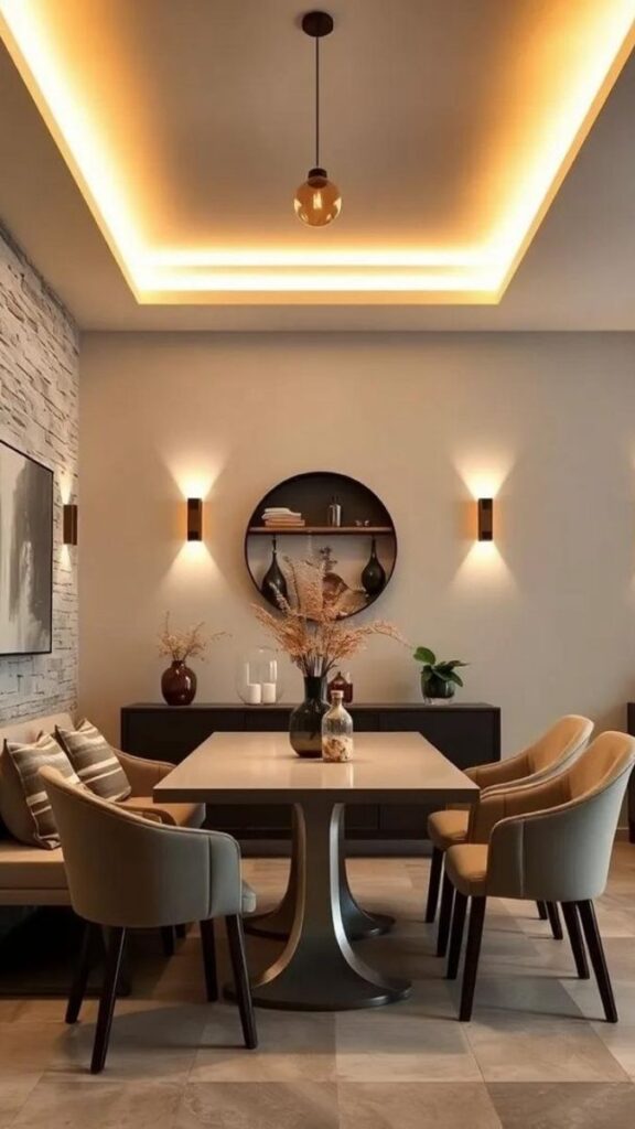 Layered Lighting: Pendant Plus Sconces or Candles